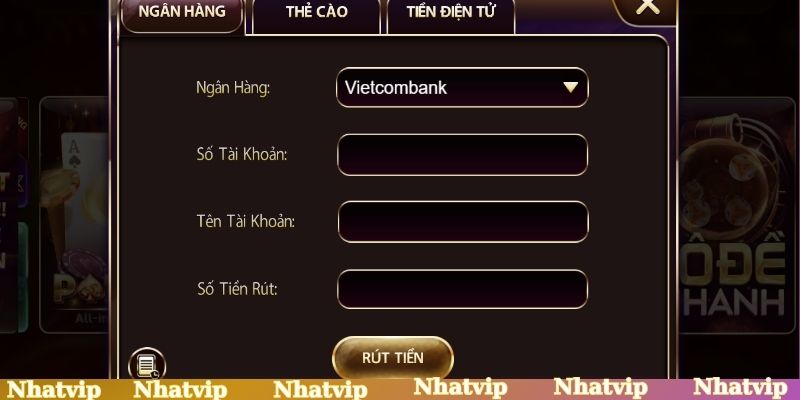 Cách rút tiền từ tài khoản Nhatvip cho người mới