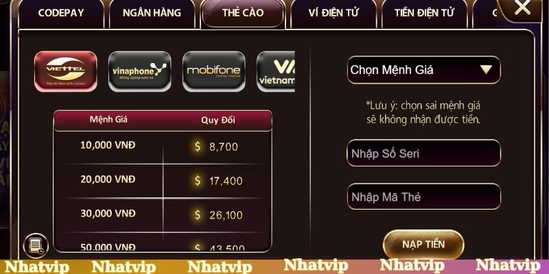 Cần lưu ý điều gì khi nạp tiền/rút tiền Nhatvip?
